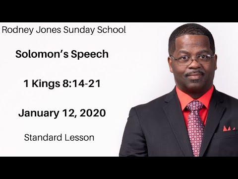 Solomon&#39;s speech, 1 kings 8:14-21, January 12, 2020, Sunday school lesson (standard)