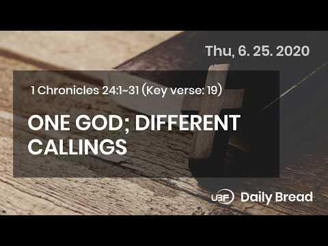 6.25.2020 / How has God called you to serve? / 1 Chronicles 24:1~31 / Bible Daily Devotion / UBF