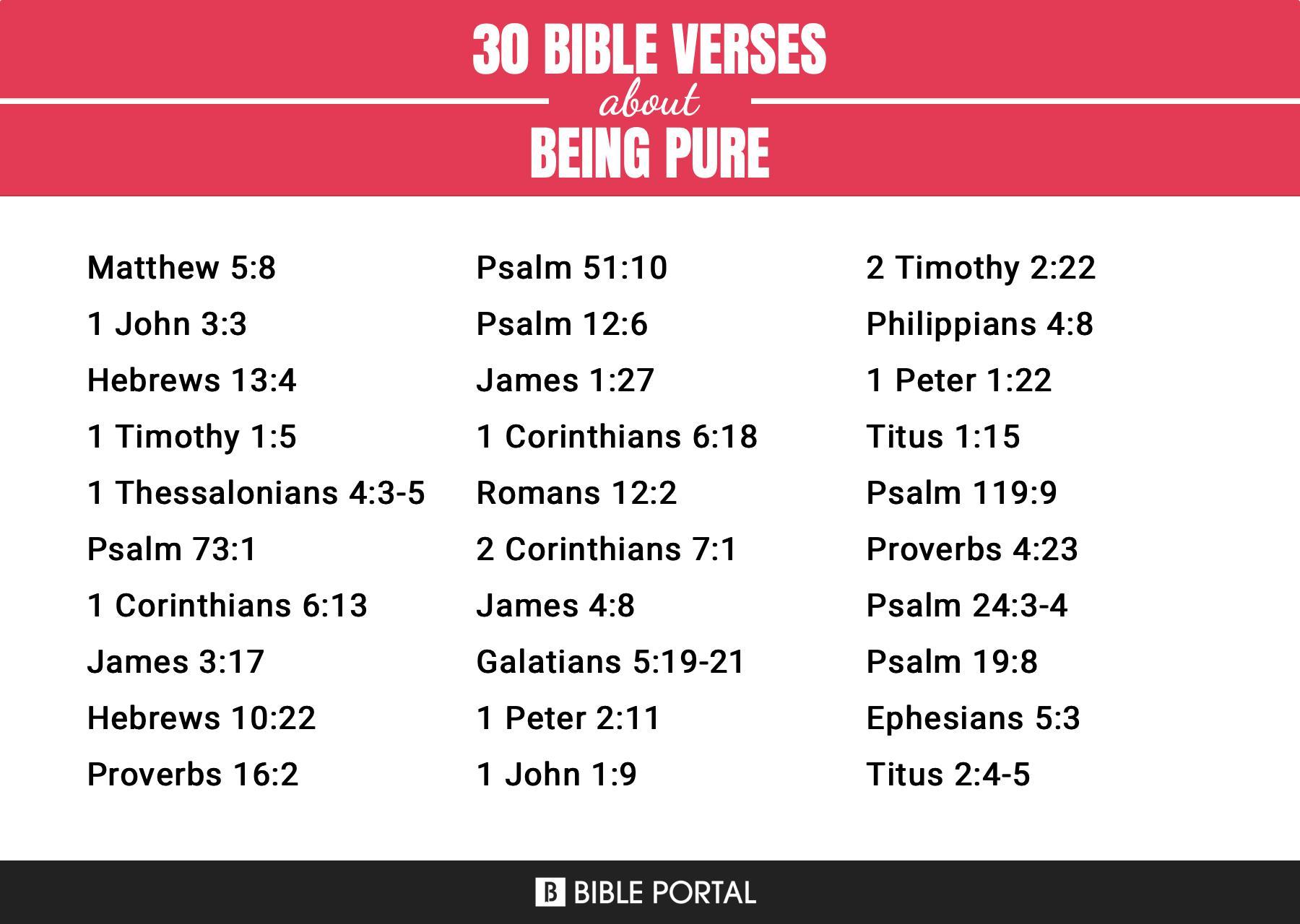 320 Bible Verses about Being Pure