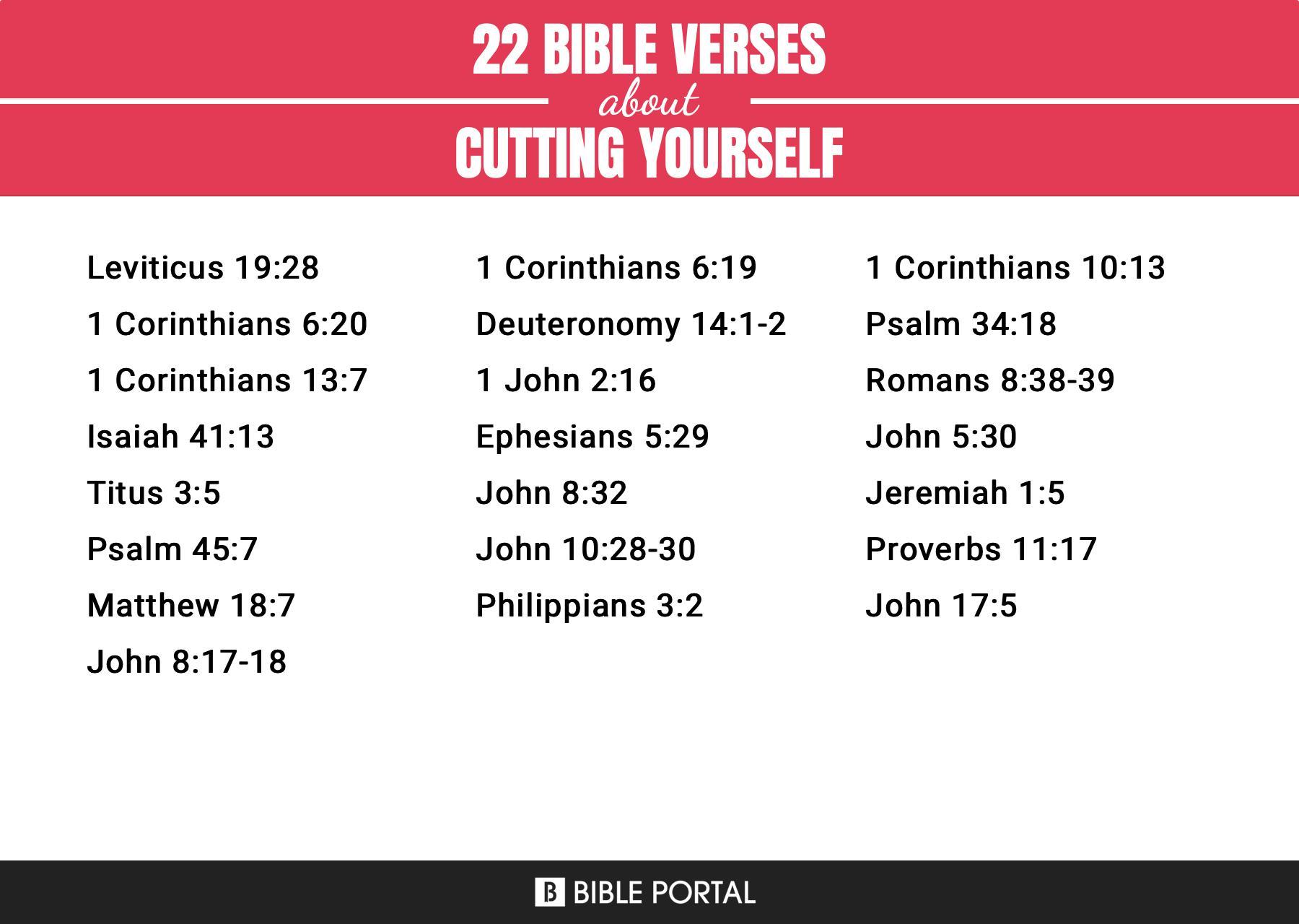 22 Bible Verses about Cutting Yourself