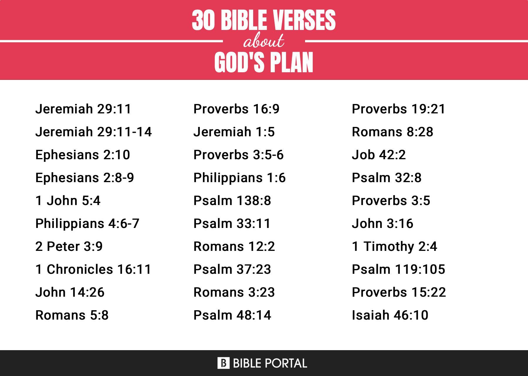 287 Bible Verses about God's Plan