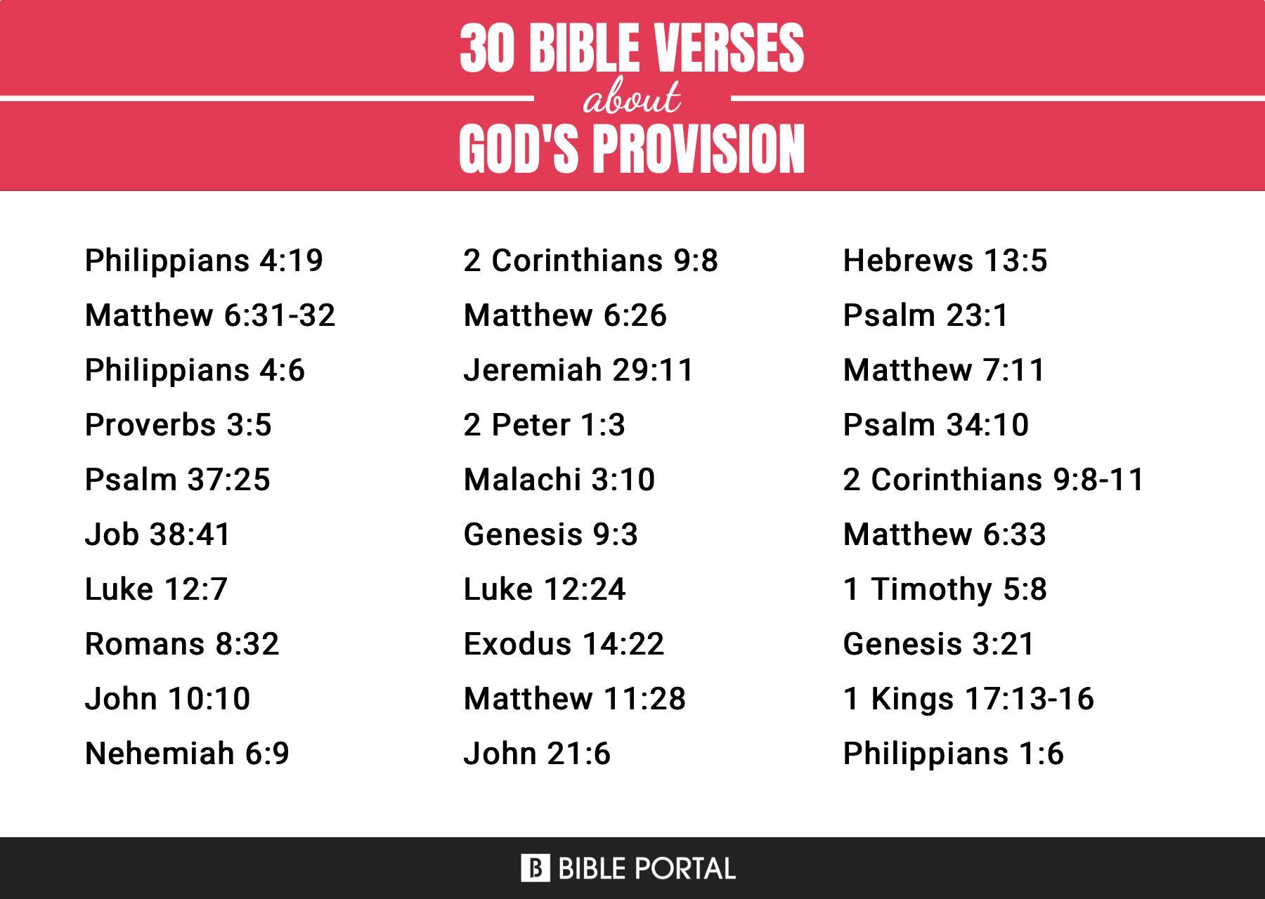 What Does the Bible Say about God's Provision?