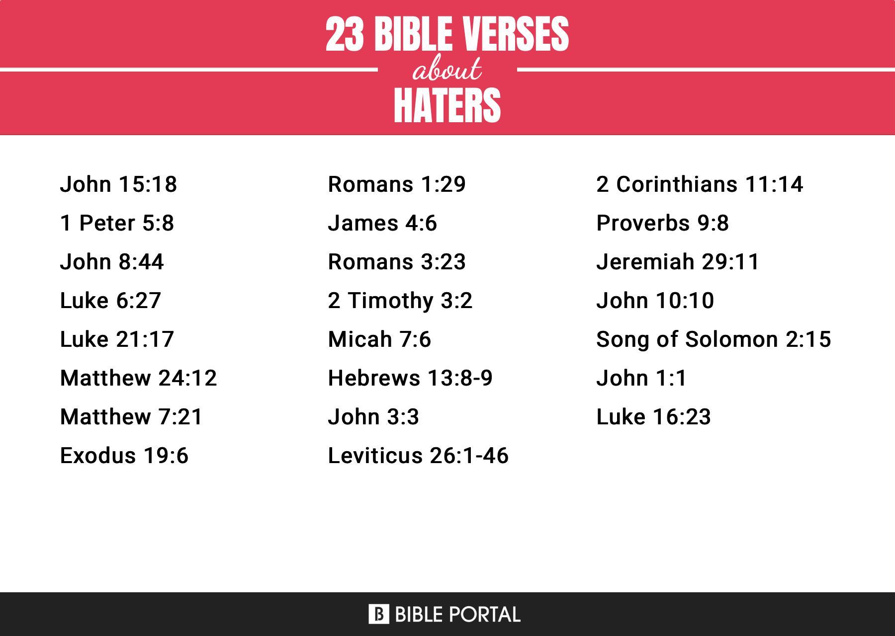 What Does the Bible Say about Haters?