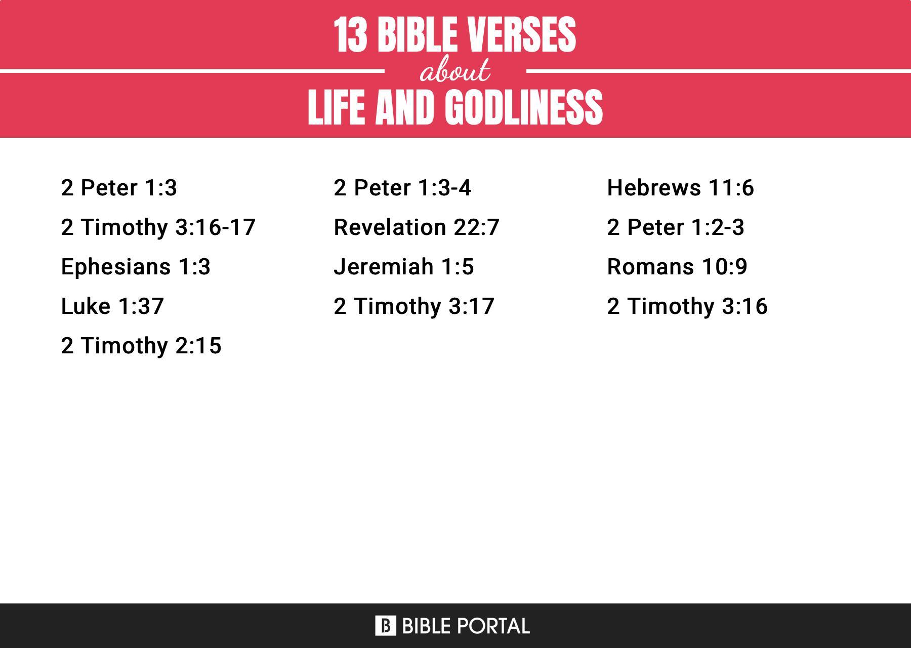 13 Bible Verses about Life And Godliness