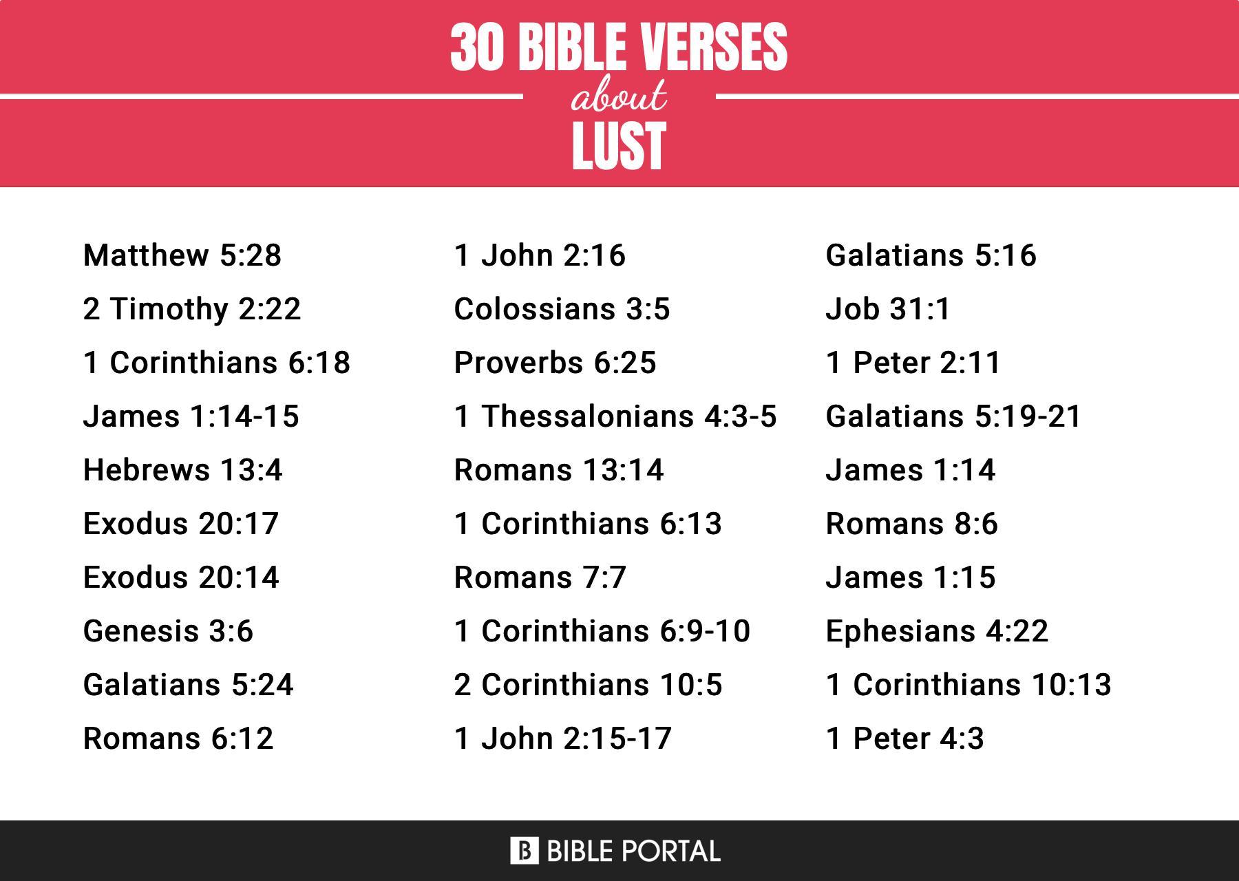 570 Bible Verses about Lust