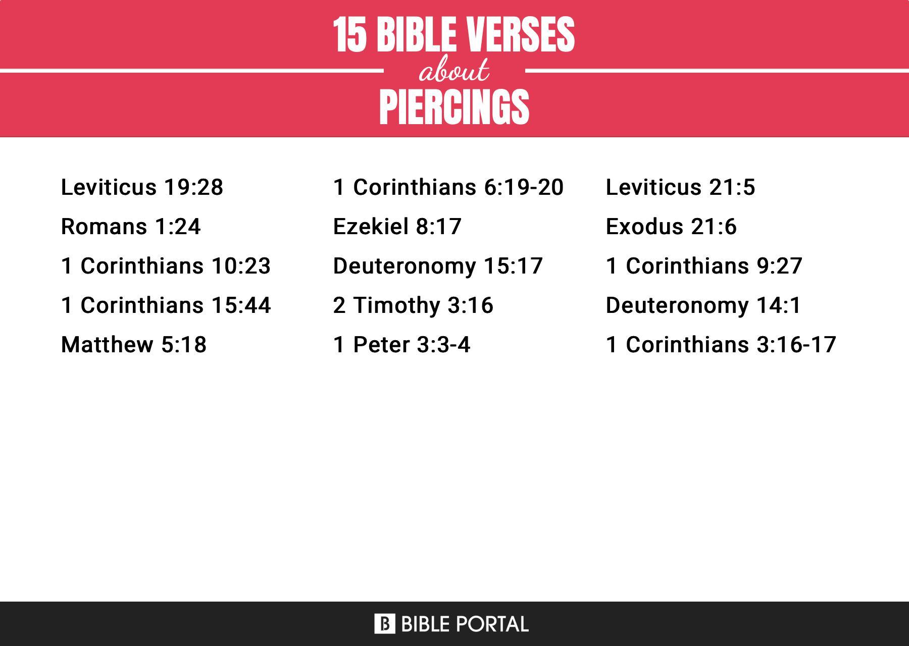 15 Bible Verses about Piercings