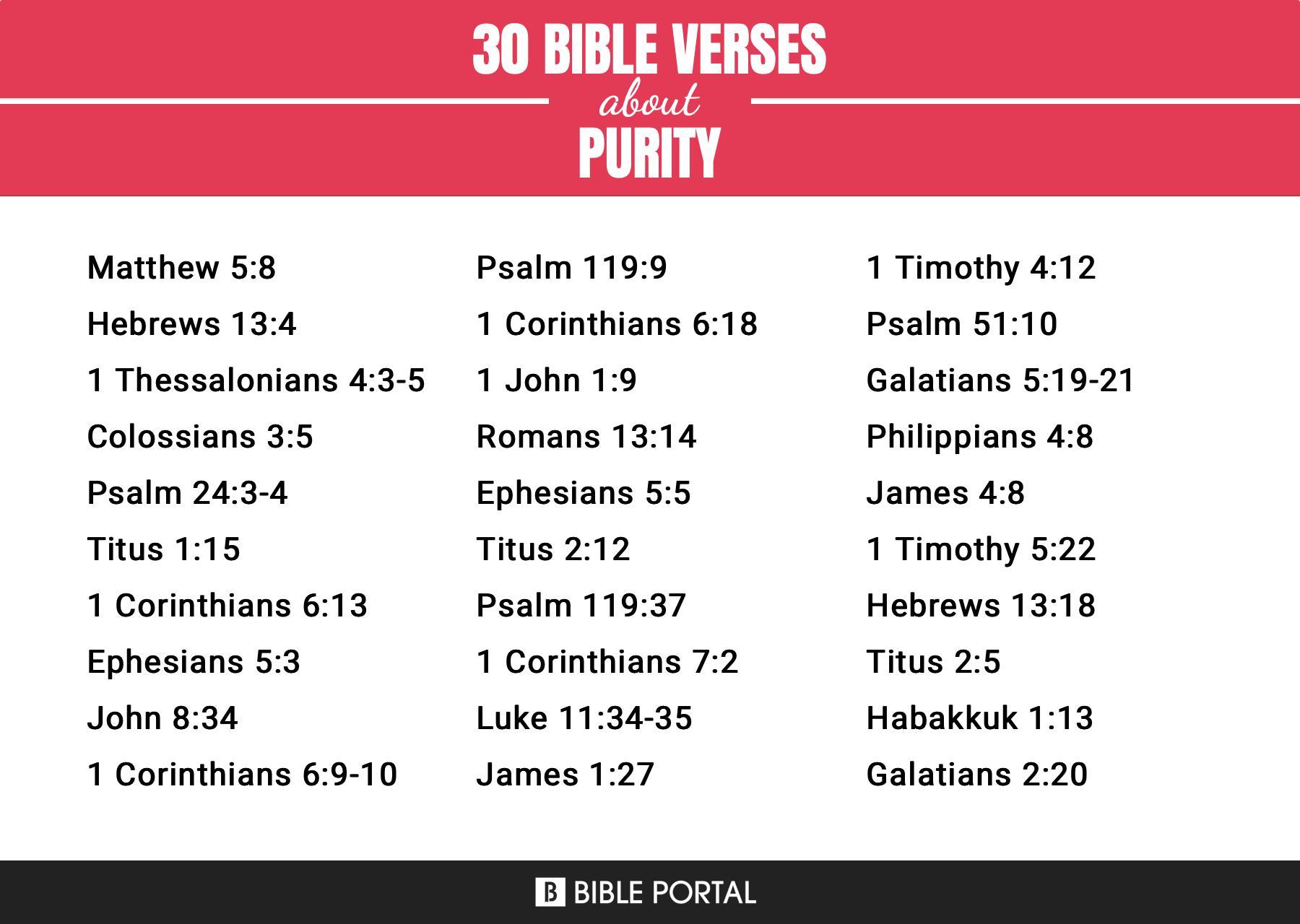 227 Bible Verses about Purity