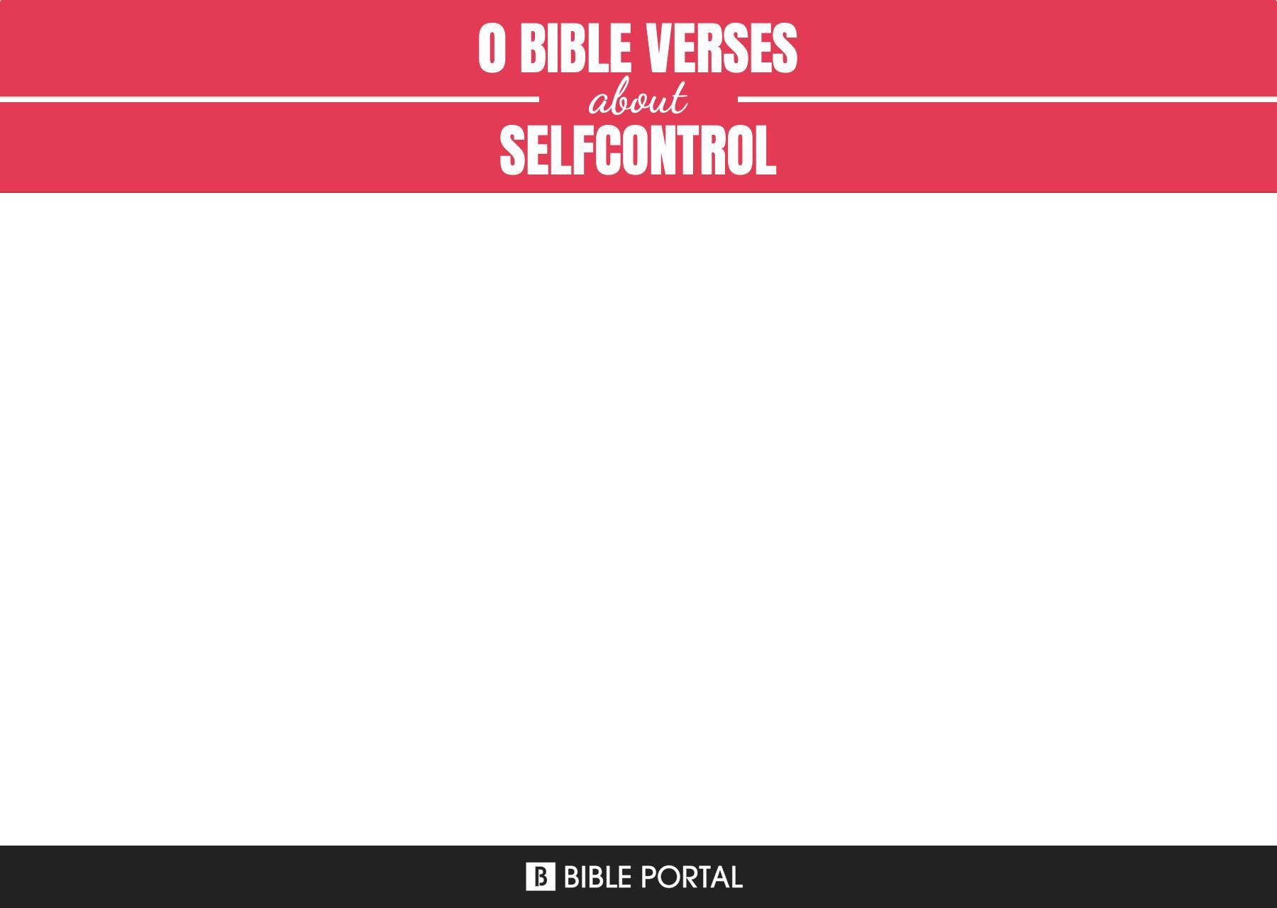 What Does the Bible Say about Self-control?