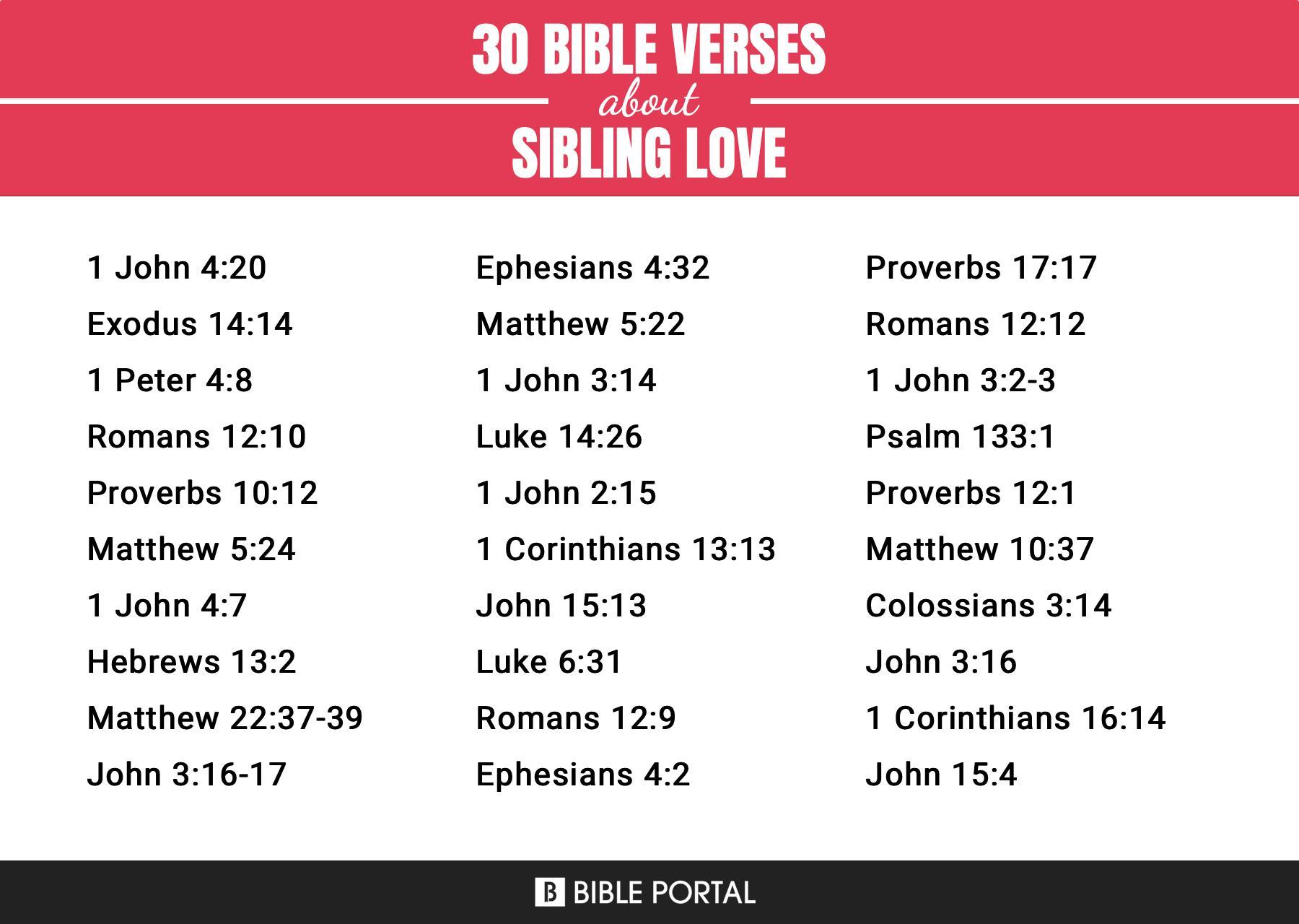 100 Bible Verses about Sibling Love