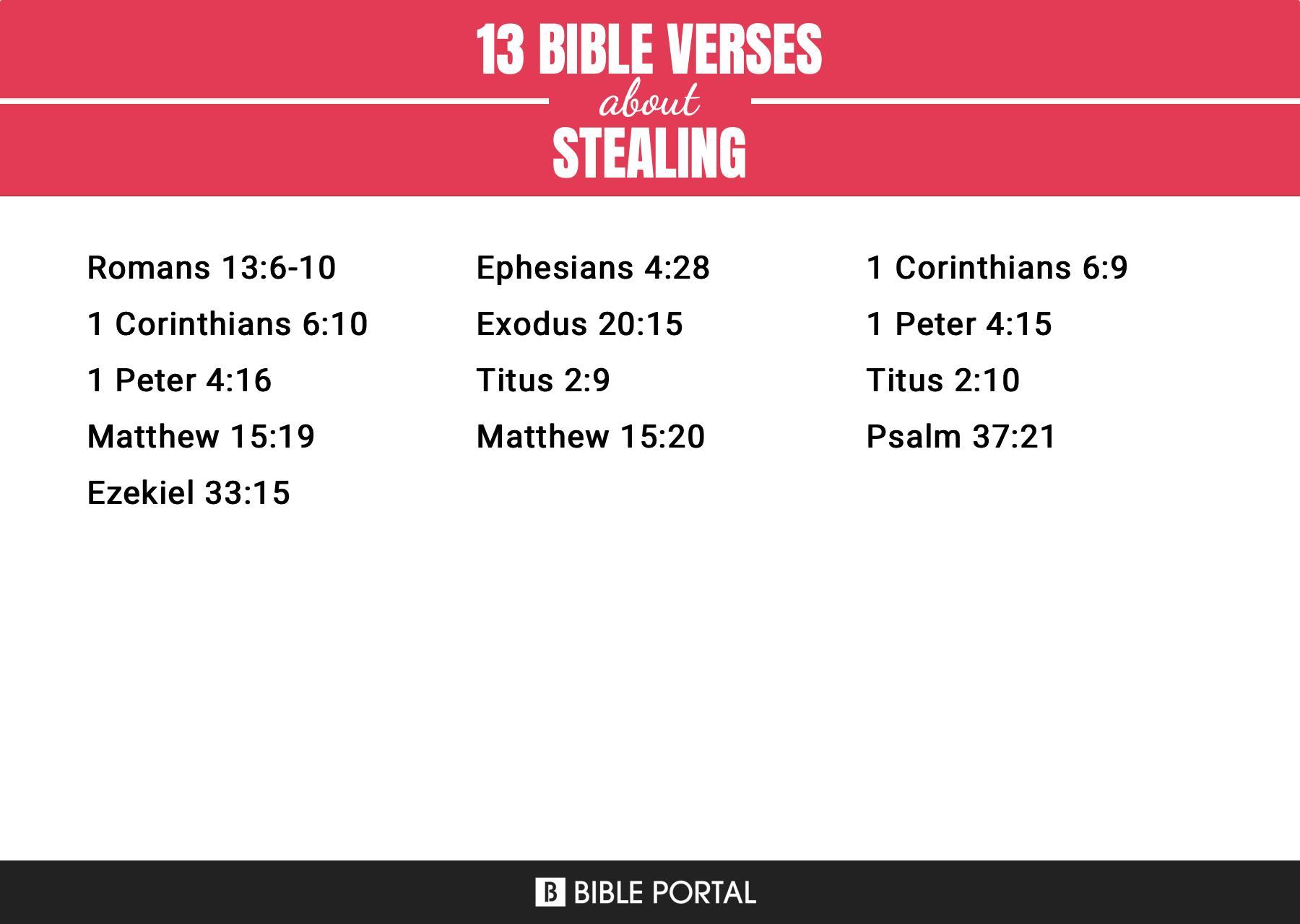 What Does the Bible Say about Stealing?