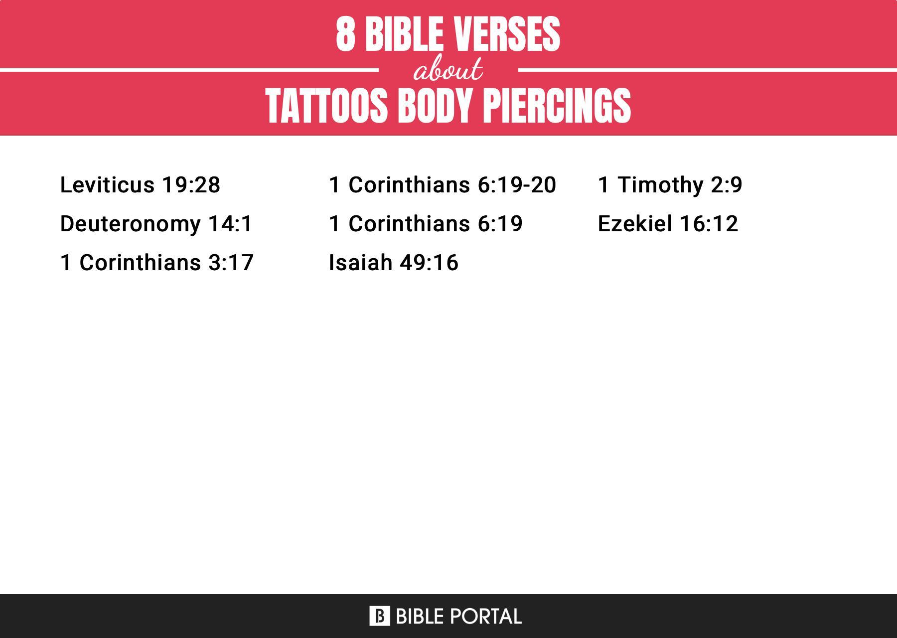8 Bible Verses about Tattoos Body Piercings