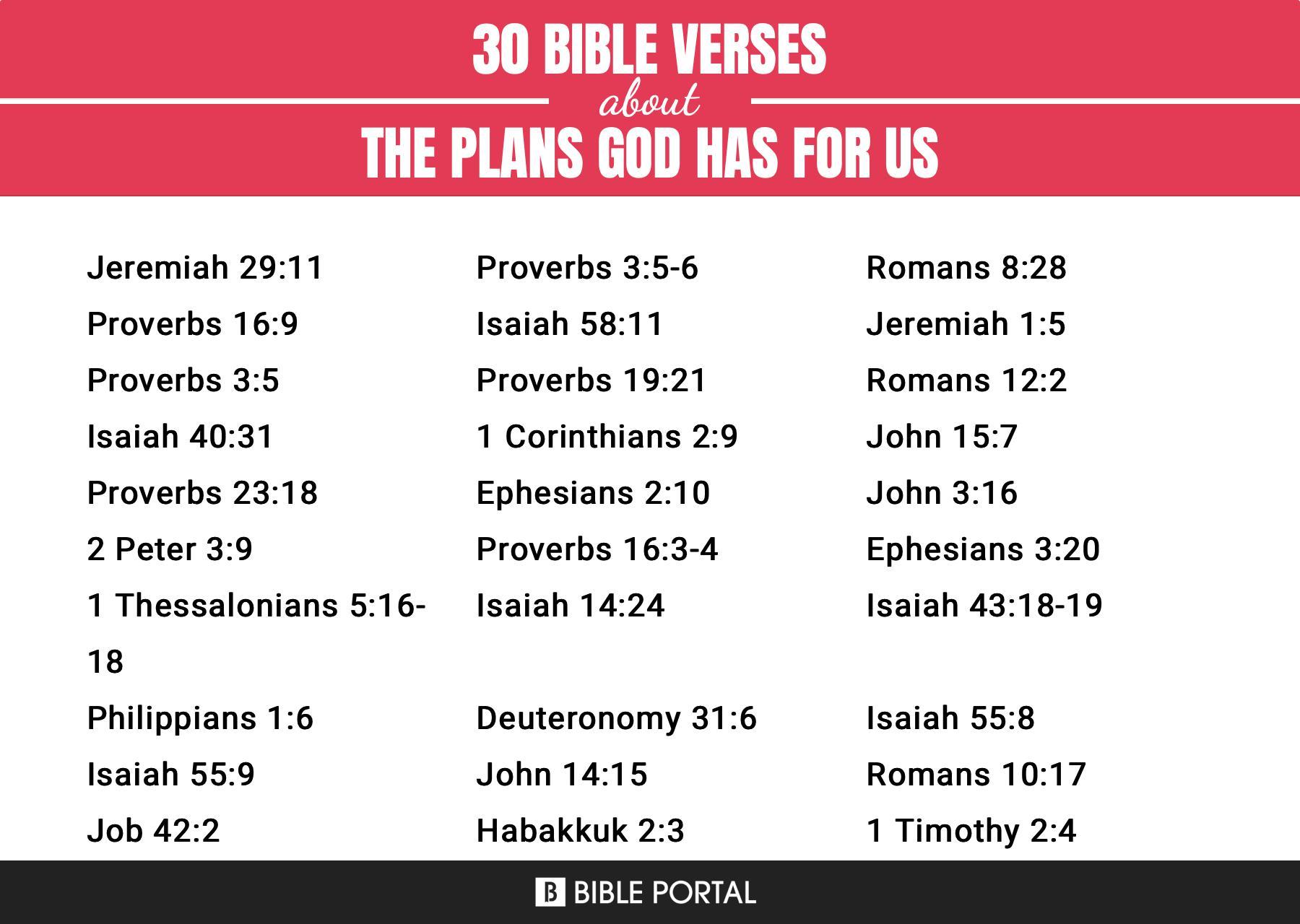 203 Bible Verses about The Plans God Has For Us