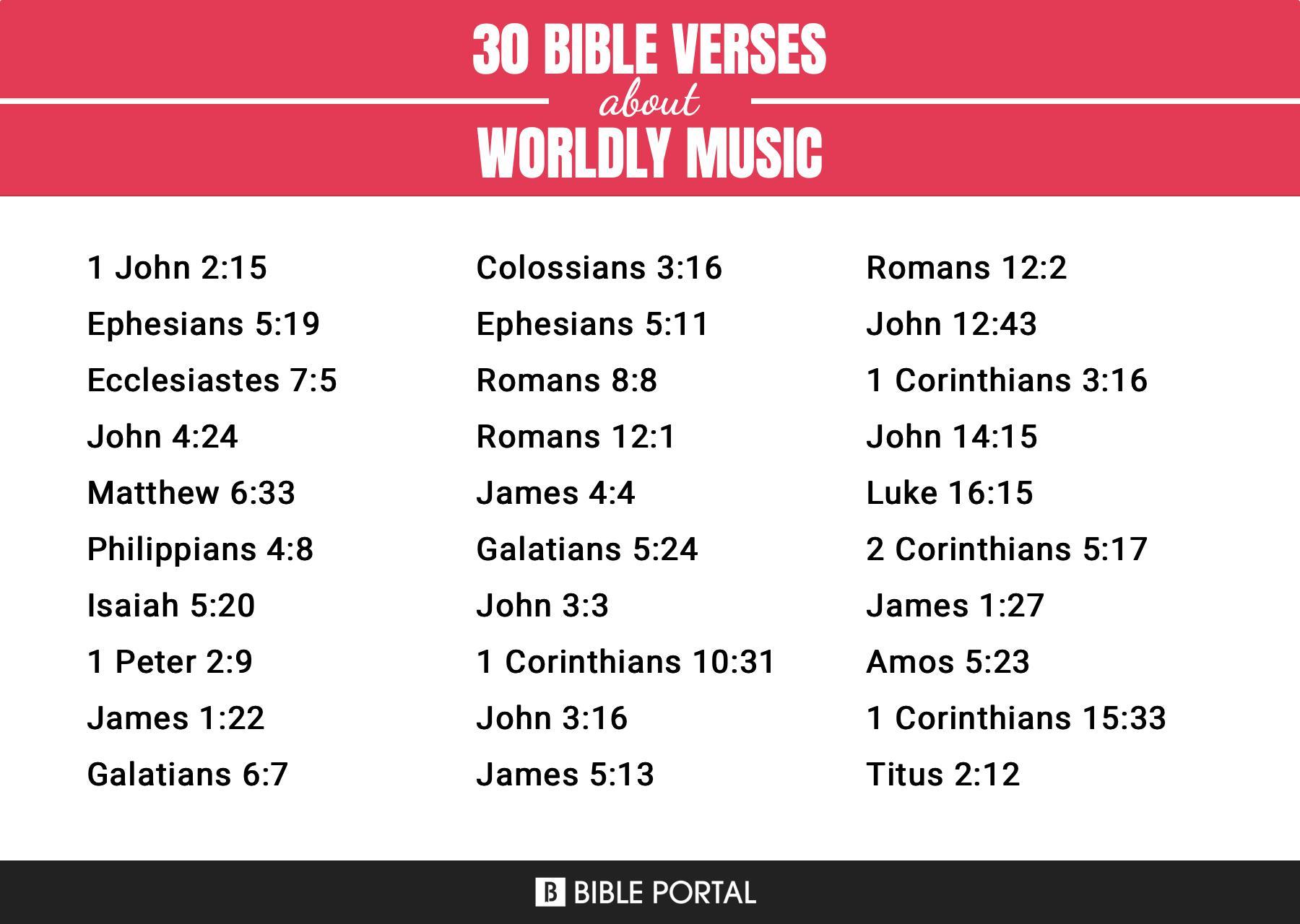 66 Bible Verses about Worldly Music