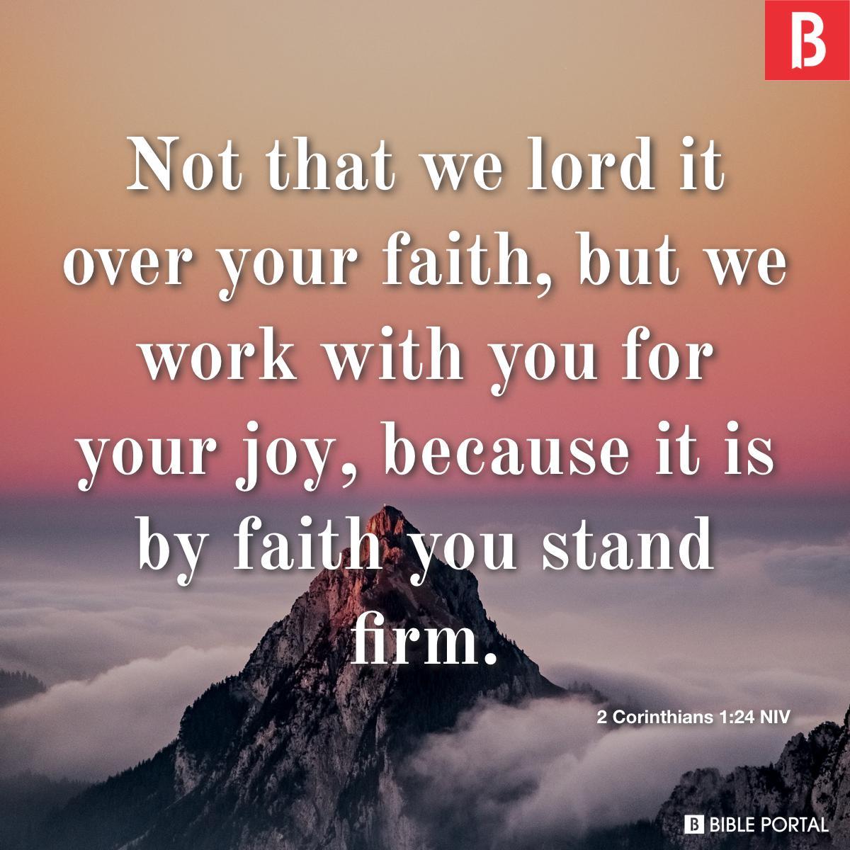 2 Corinthians 1:24 NIV