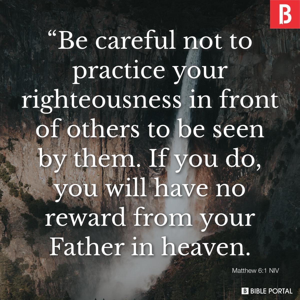 Matthew 6:1 NIV