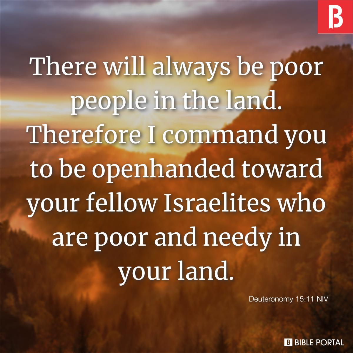 Deuteronomy 15:11 NIV