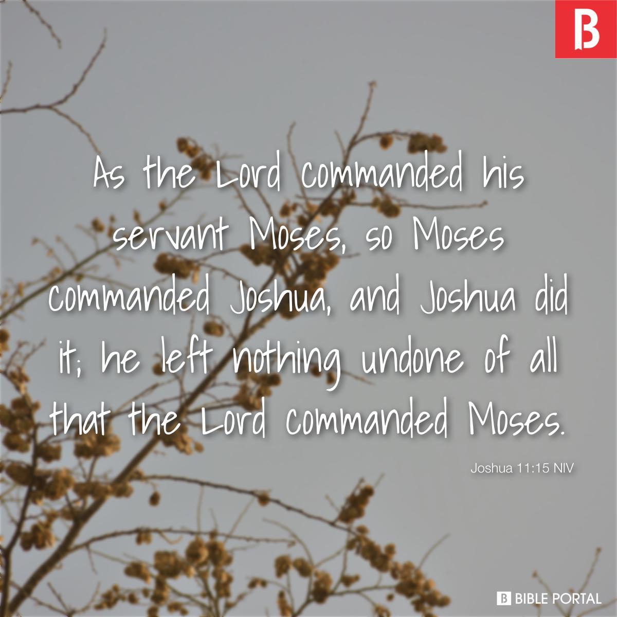 Joshua 11:15 NIV