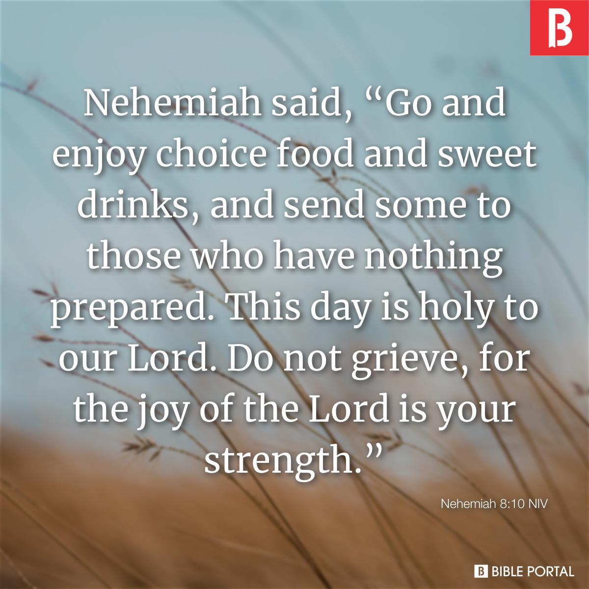 Bible verse of the day - September 24, 2022 - Nehemiah 8:10
