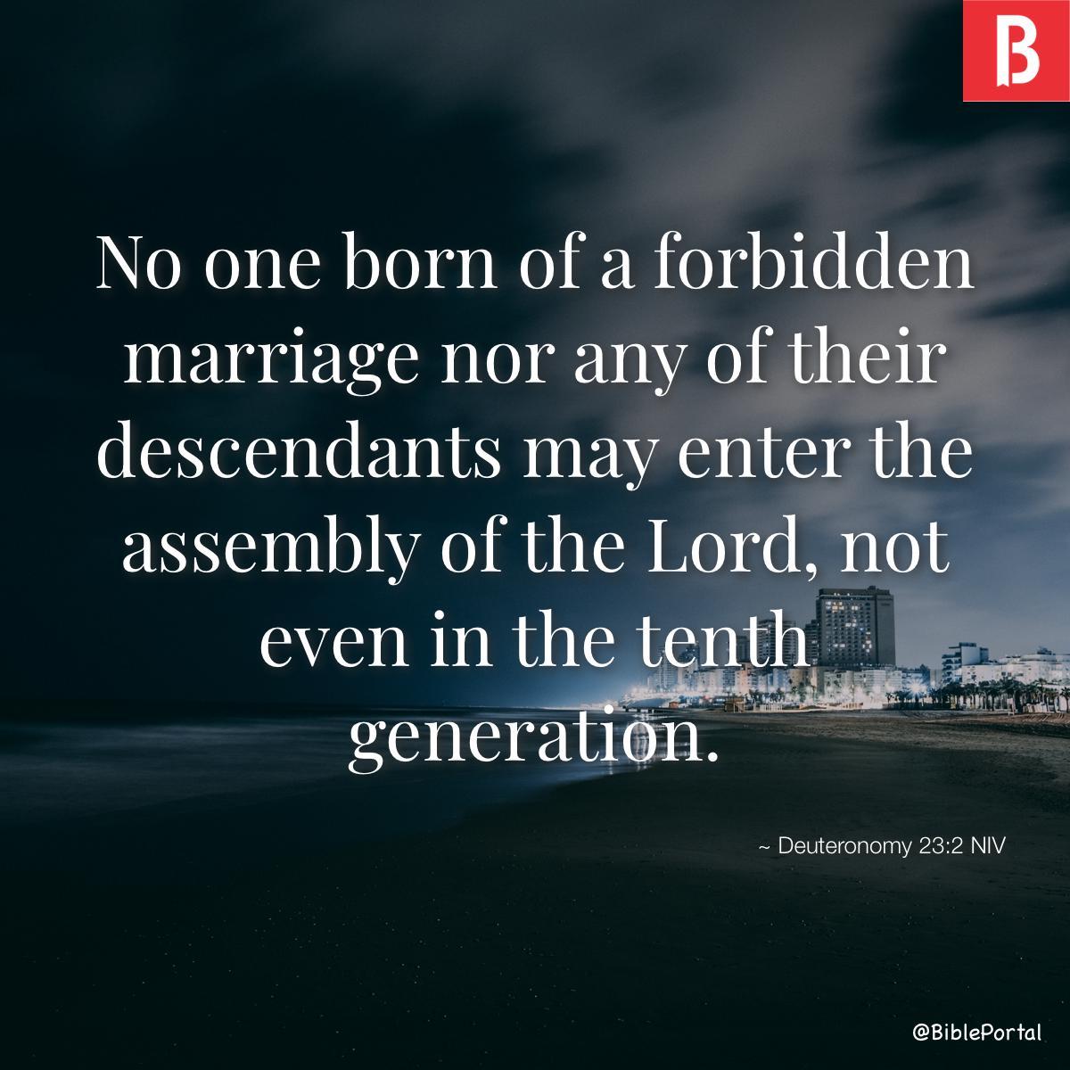 Deuteronomy 23:2 NIV