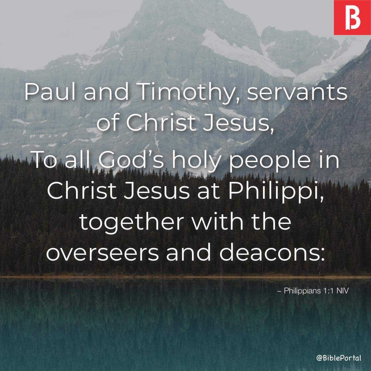 Philippians 1:1 NIV