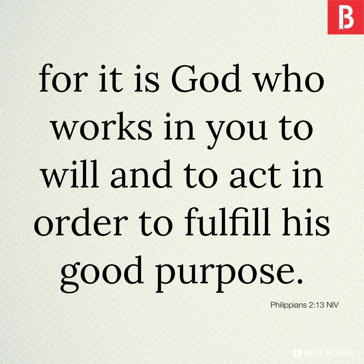 Philippians 2:13 NIV