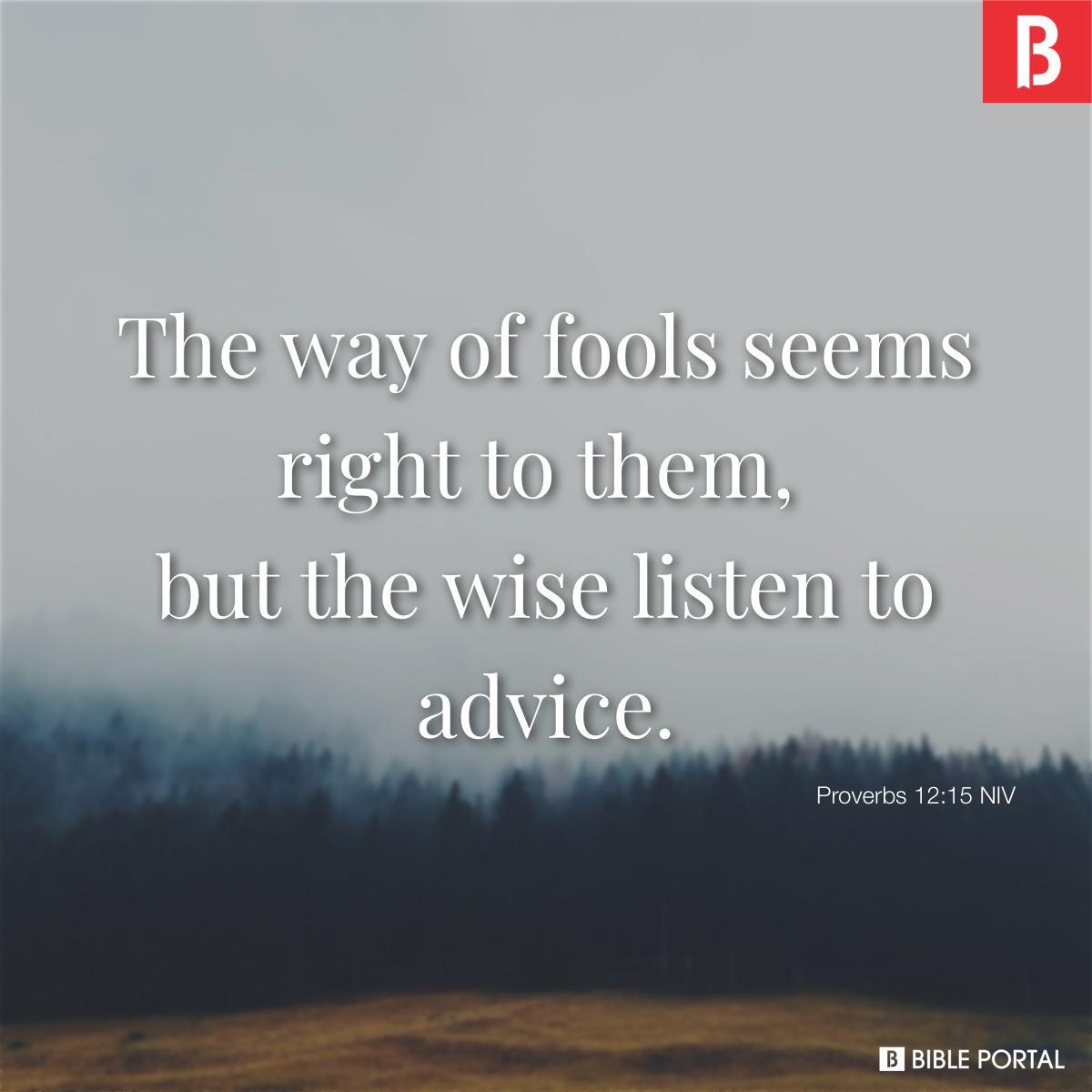 Proverbs 12:15 NIV