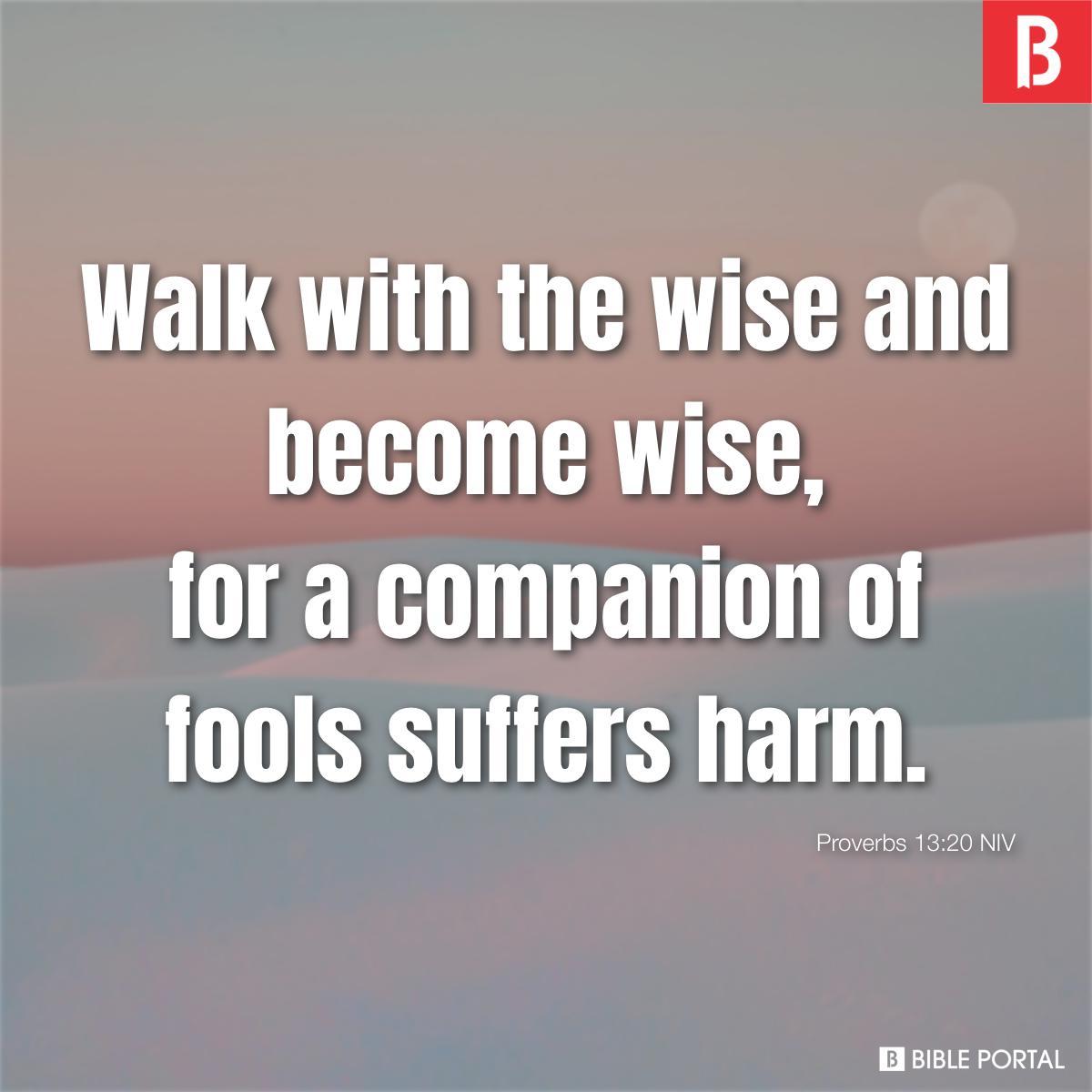 Proverbs 13:20 NIV
