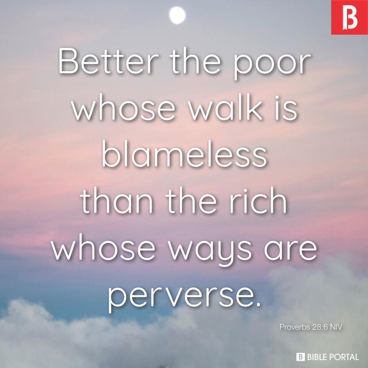 Proverbs 28:6 NIV