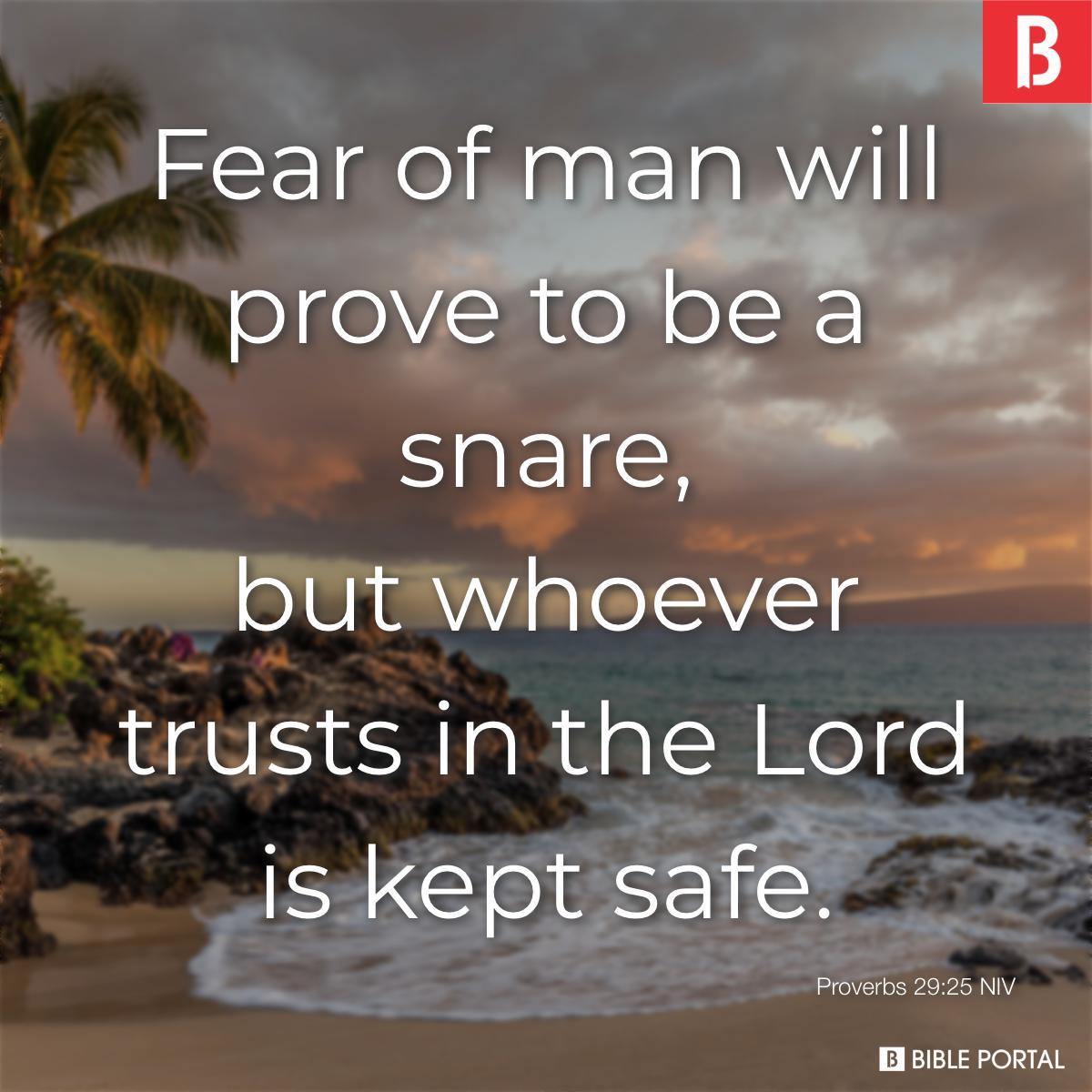 Proverbs 29:25 NIV