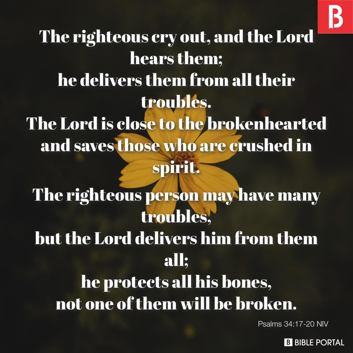 Psalms 34:17-20 NIV