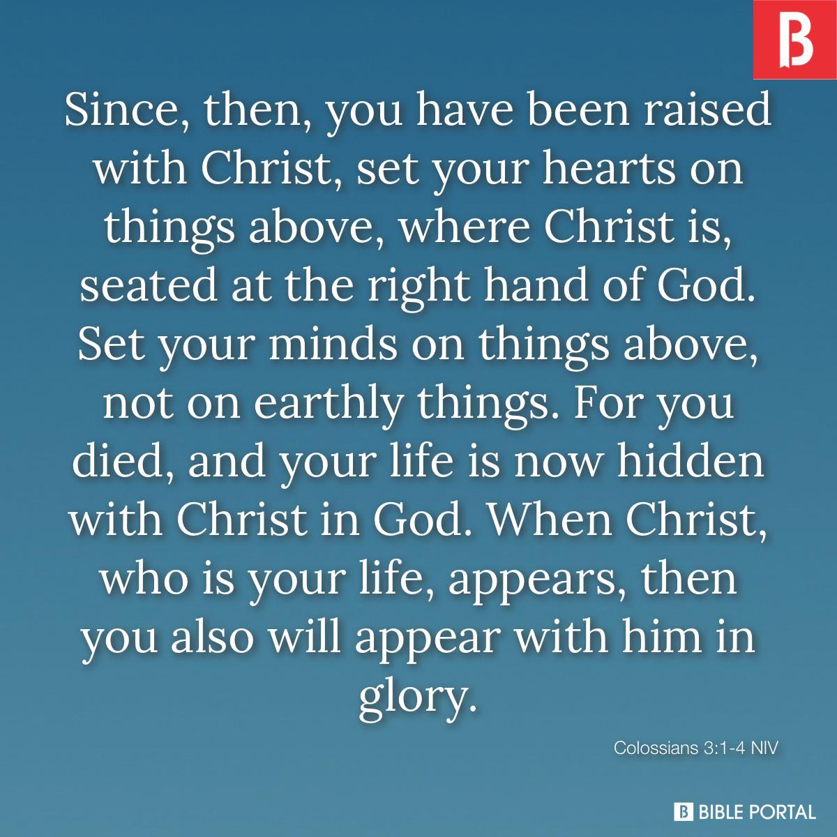 Colossians 3:1-4 NIV