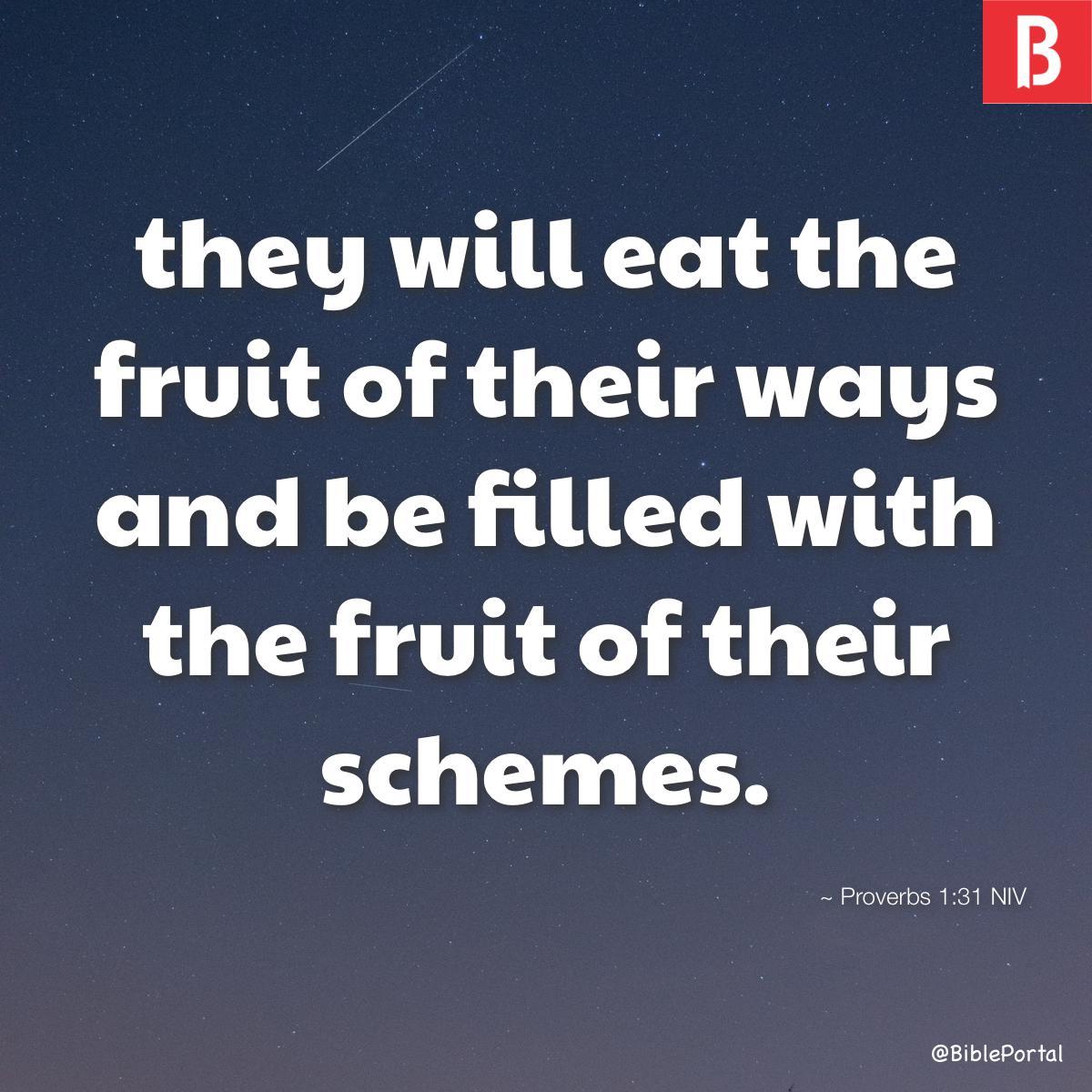 Proverbs 1:31 NIV