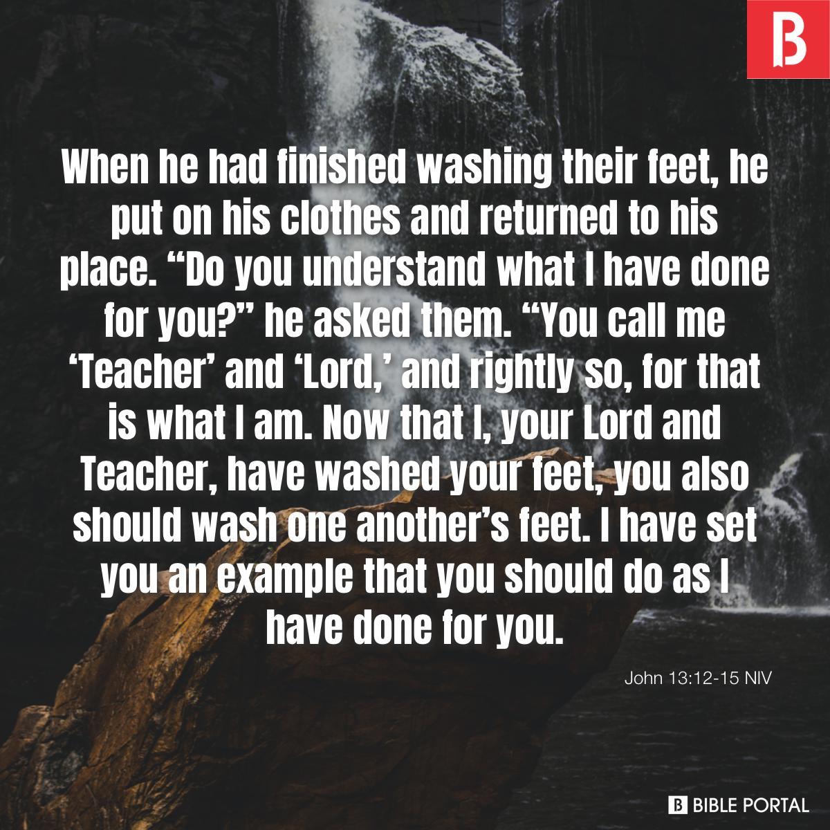 John 13:12-15 NIV